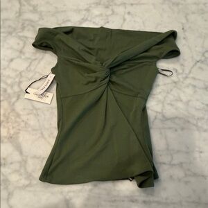 Aritzia Olive Twist Bodysuit